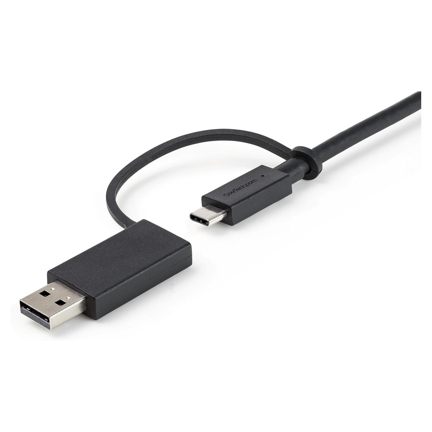 Kabllo USB StarTech.com USBCCADP, USB-C në USB-C, USB 3.2 Gen 2, 10 Gbps, Power Delivery 100W, me adapter USB-C në USB-A 5 Gbps, 1 m – Zezë - 9