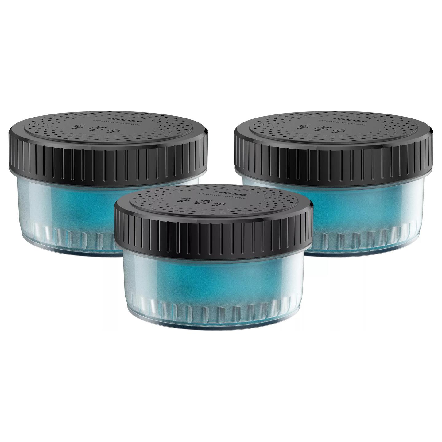 Lëng pastrues për rroje elektrike Philips Quick Clean Pod CC13/50 / 160 ml / Pa Alkool / 3 Copë - Blu/Zezë - 3