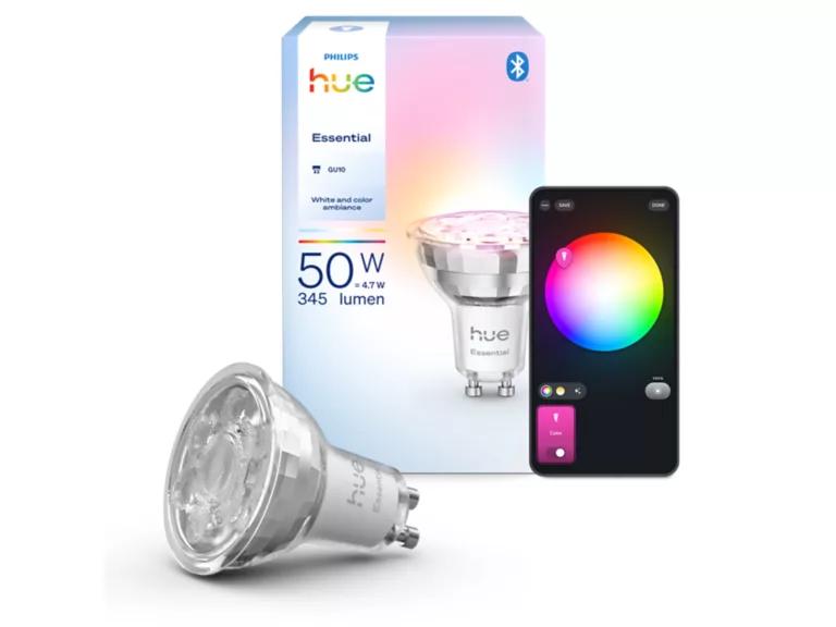 Dritë e Mençur Philips Hue Essential GU10, 345lm, 4.7W, 2200–6500K, Bluetooth + Zigbee - Bardhë - 3