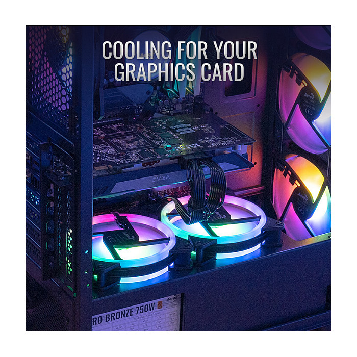 Kasë PC Aerocool Beam-G / Mini Tower / ATX / 1x 120mm Fan / Tempered Glass - Zezë - 14