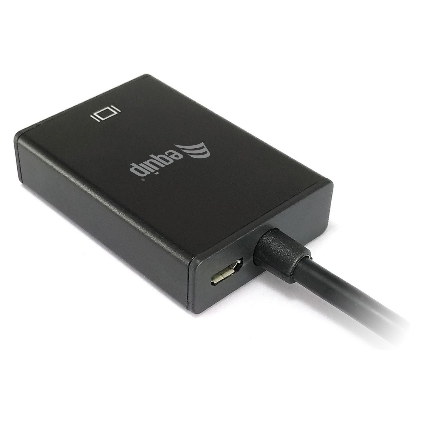 Adapter VGA EQUIP 119038 / VGA HD15 Male në HDMI-A Female / Audio 3.5 mm / 1920 × 1080 @60 Hz / USB - Zezë - 5
