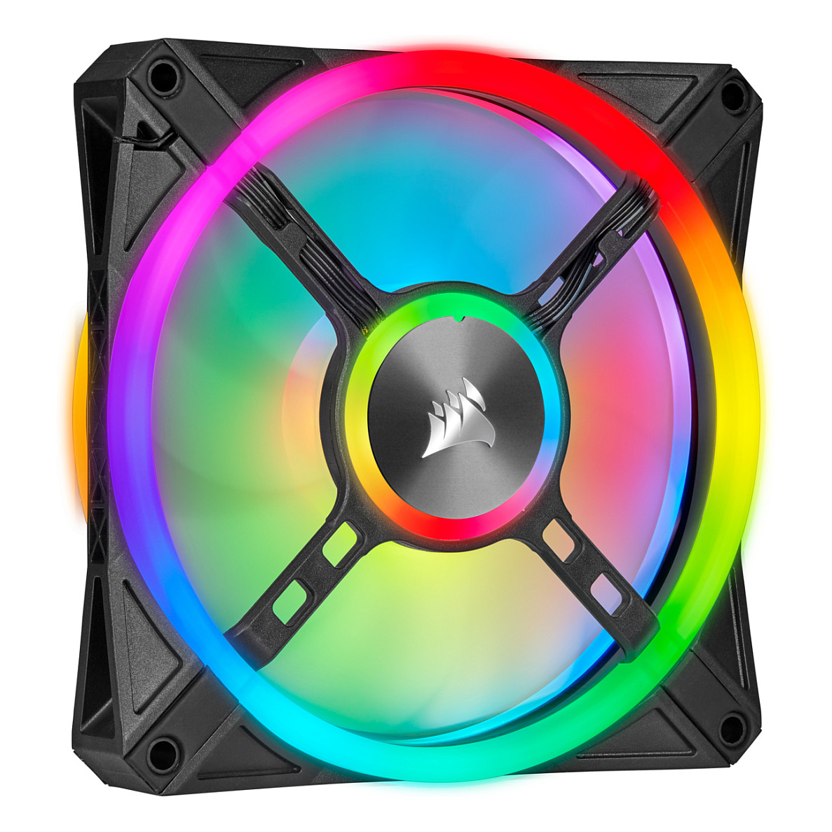 Ftohës për Kasë Corsair iCUE QL140 RGB / 140mm / 550-1250 RPM / RGB / PWM / 2-Pack – Zezë - 2