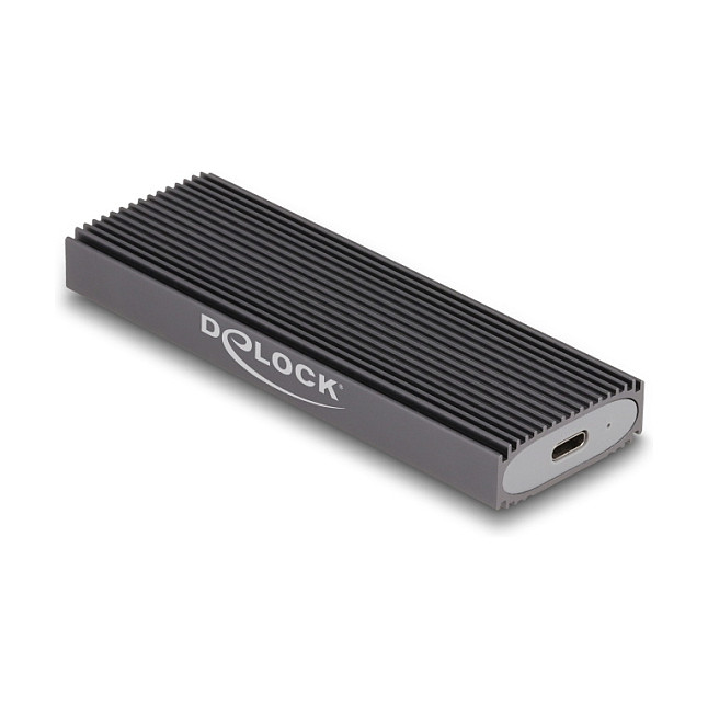 Delock 42019 External M.2 SSD Enclosure / NVMe PCIe + SATA / USB Type-C / 10Gbps / Tool-Free / 2230-2280