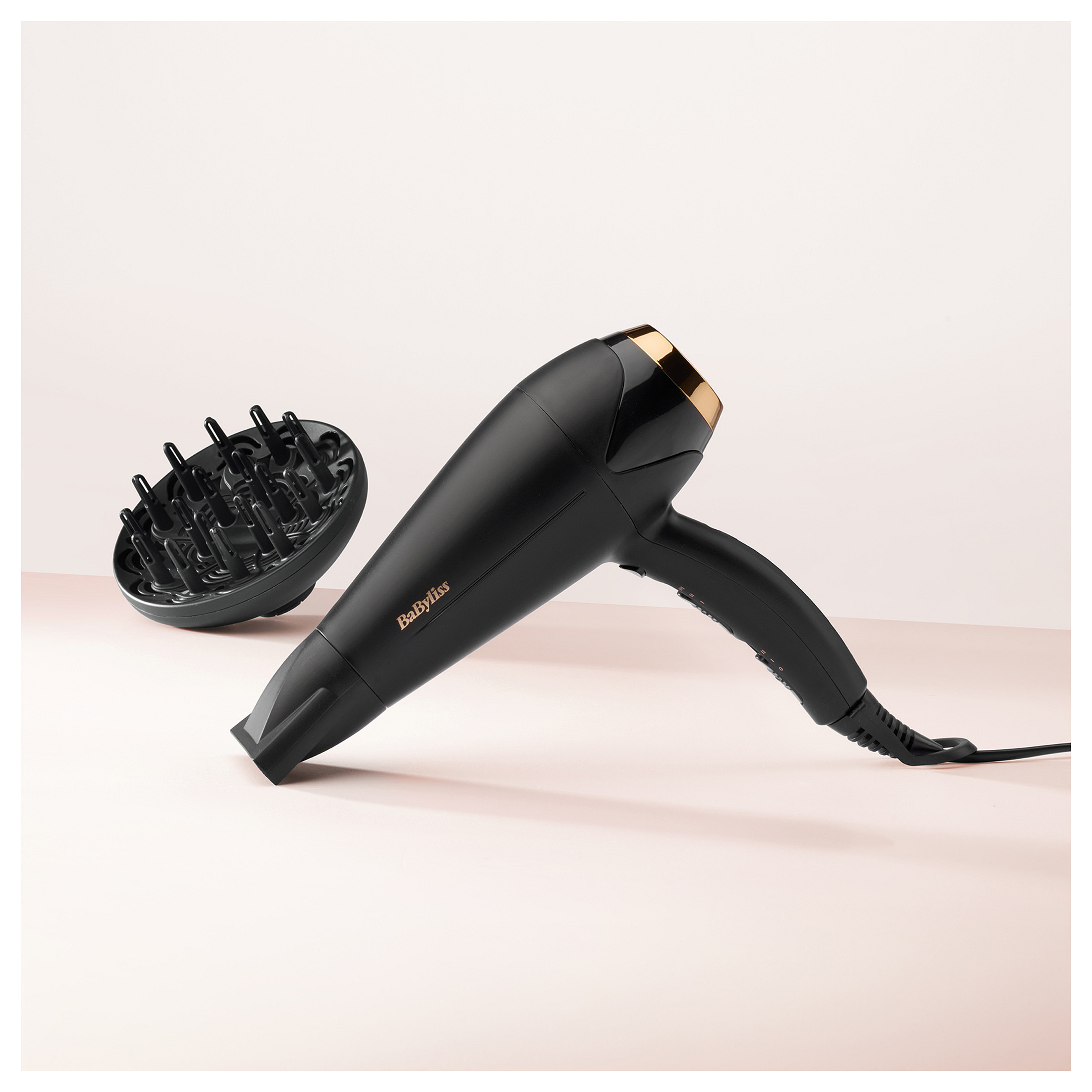 Tharëse për flokë BaByliss Turbo Shine 2200 / Ionic / Tourmaline-Ceramic / 2200 W / 3 Temperatura / 2 Shpejtësi - Zezë - 12