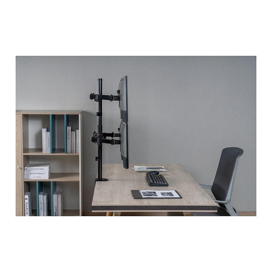 Mbajtëse për Monitor Equip 650159 / 4 Monitorë / 17"-32" / 36kg / Gas Spring / Clamp-Grommet / Tilt ±45° / Swivel ±90° - Zezë - 7
