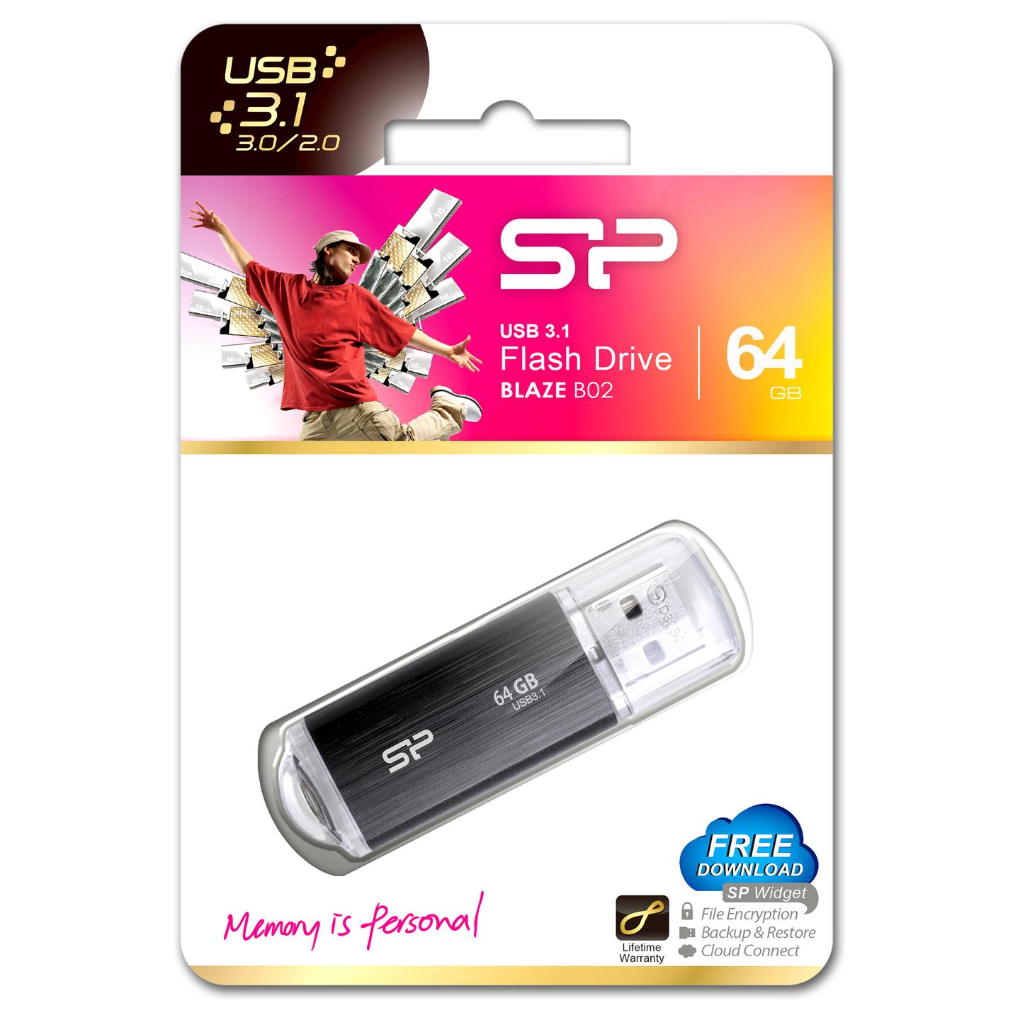 USB Flash Drive Silicon Power Blaze B02, 64GB, USB 3.0 - Zezë - 9