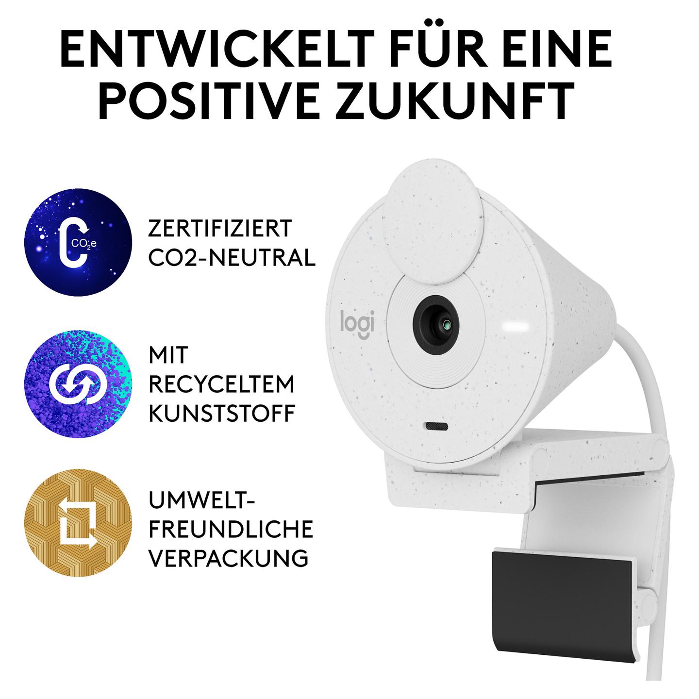 Webcam Logitech Brio 300, Full HD 1080p, 2MP, USB - Bardhë - 14