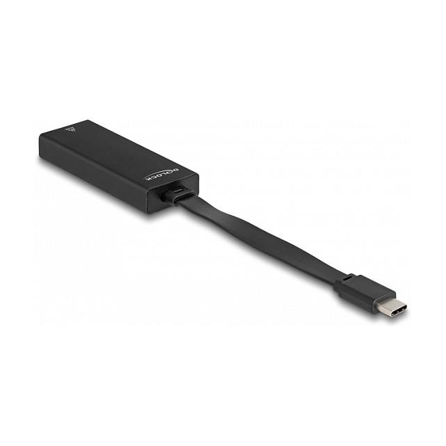 Adapter Rrjeti USB DeLOCK 66246 / USB Type-C / Gigabit LAN / RJ45 / USB 5 Gbps / ASIX AX88179A / 9 cm - Zezë