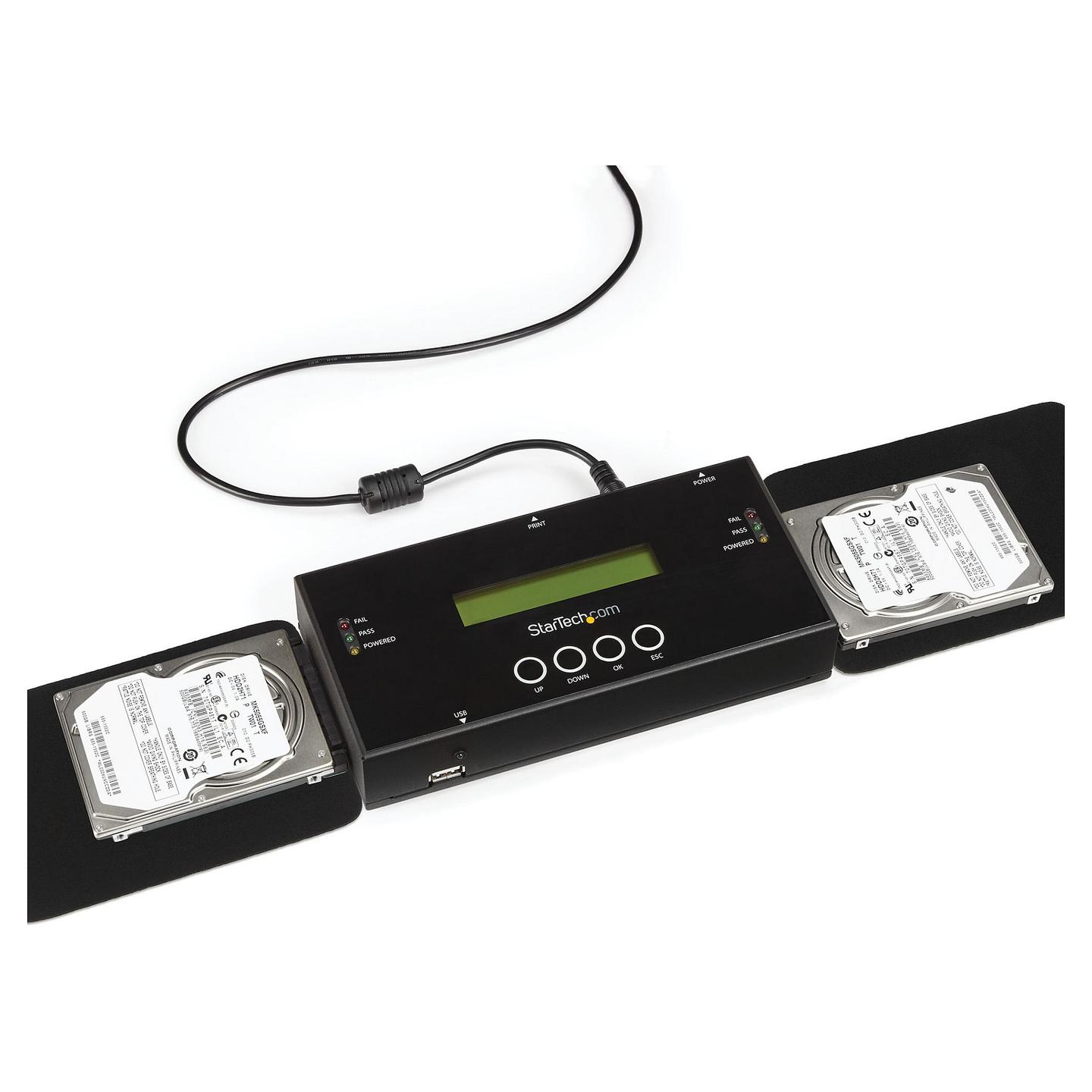Dublues dhe Fshirës HDD/SSD StarTech.com SATSASDUPE11, SAS/SATA, 2.5″/3.5″, Klonim 1:1, 13GB/min, LCD - Zezë - 6