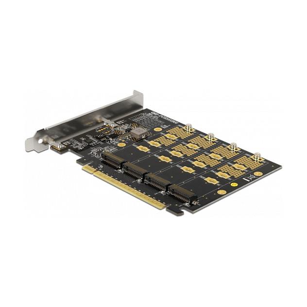 Kartë Zgjerimi PCI Express Delock 89017 / PCIe 4.0 x16 / 4x M.2 Key M / NVMe / Bifurcation