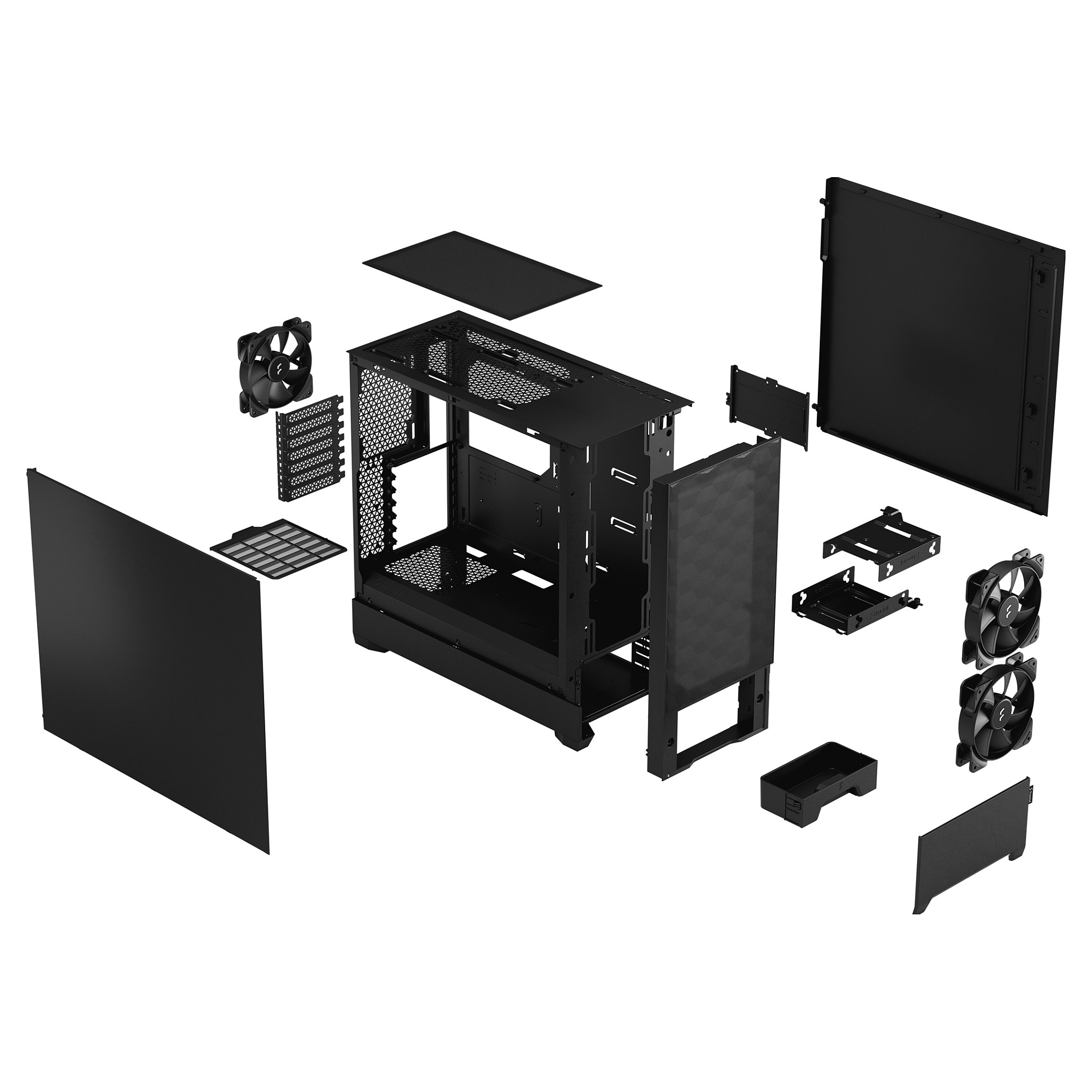 Kasë PC Fractal Design Pop Air / Tower / ATX / 3x 120mm Fan - Zezë - 12