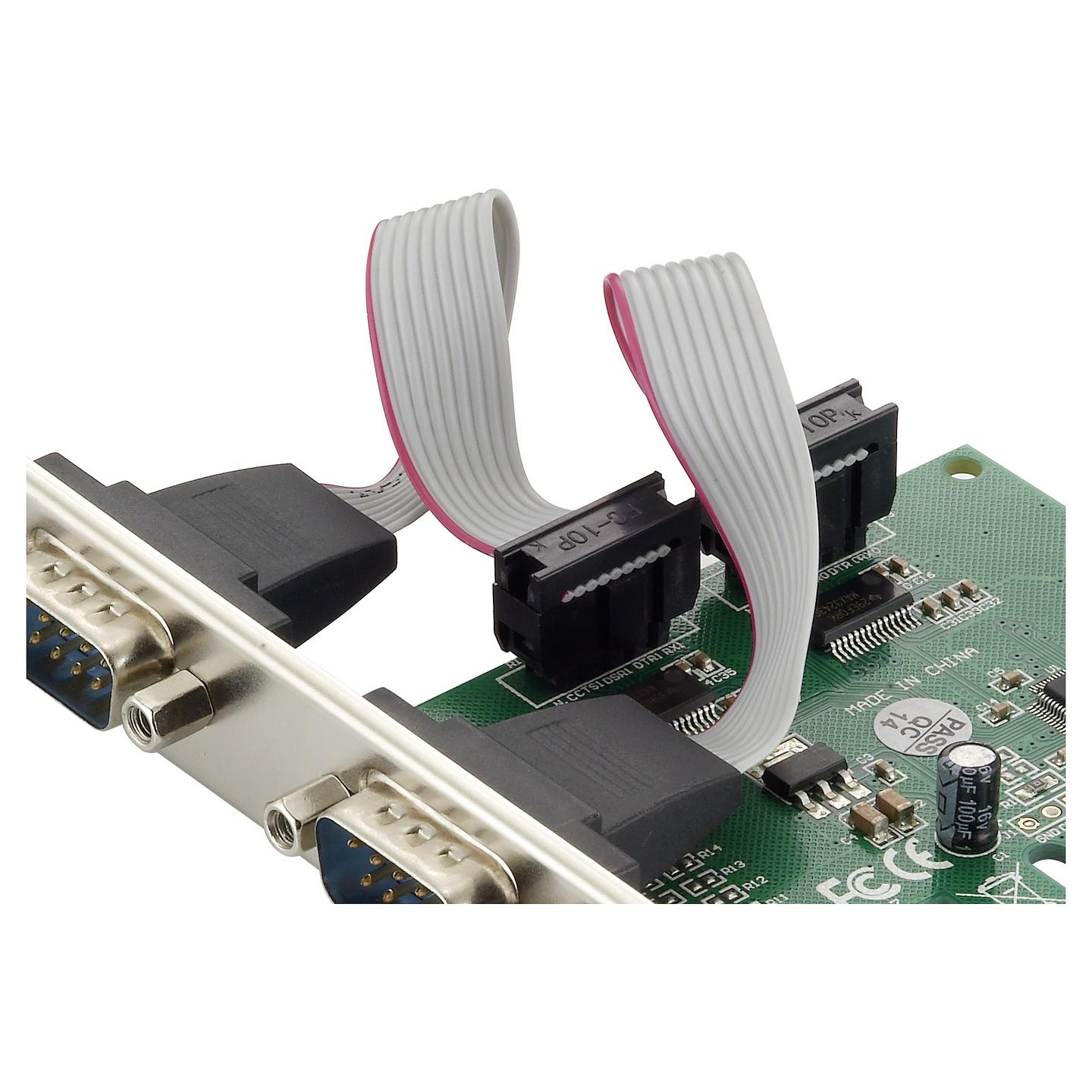 Kartë Zgjerimi Conceptronic SRC01G, PCI Express x1, 2x Serial RS-232 DB9, PCIe 1.1, deri 2.5Gbps, Low Profile - Gjelbër - 6