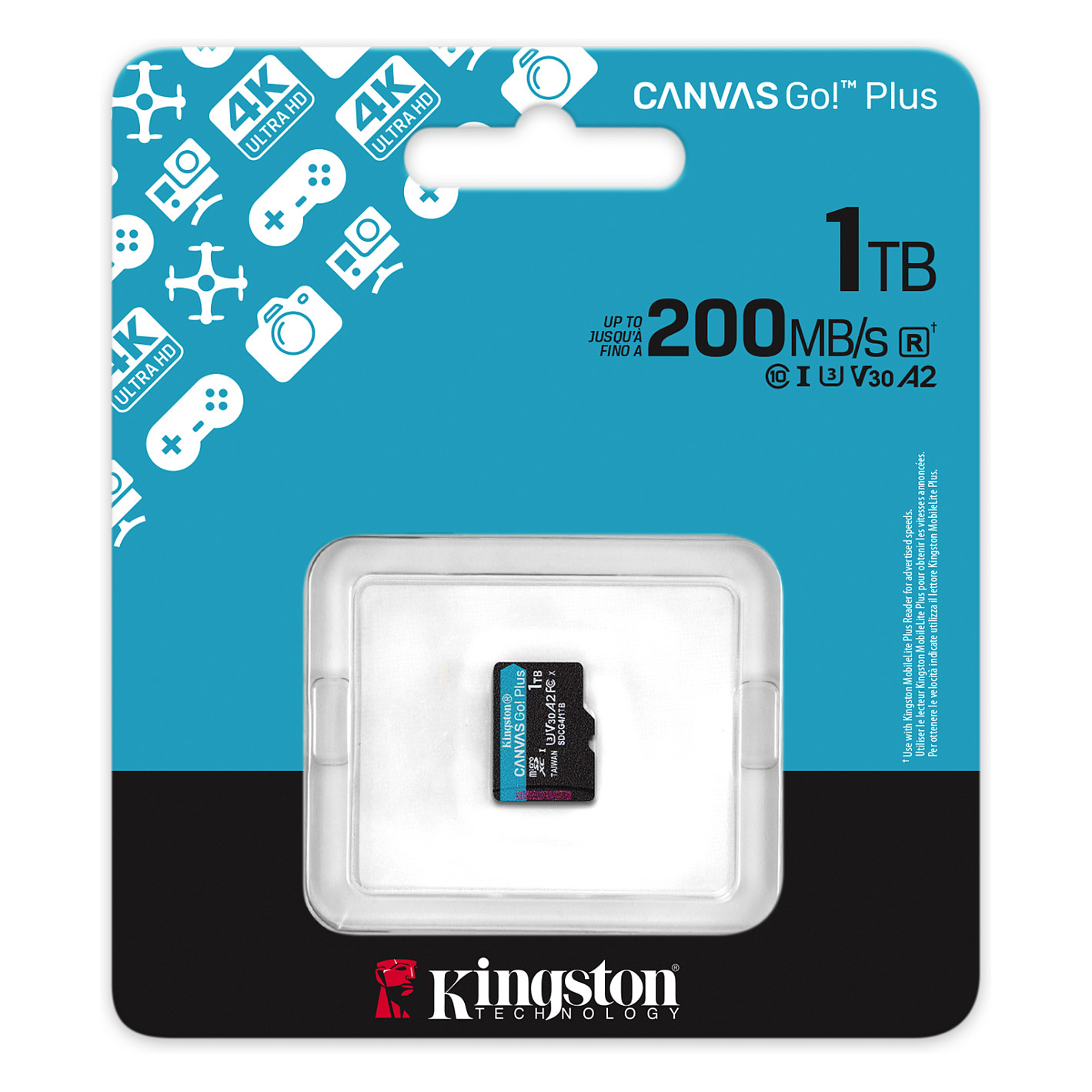 Kartë Memorie Kingston Canvas Go! Plus Gen4 / 1TB / microSDXC / UHS-I U3 / V30 / A2 / 200MB/s – Zezë - 3