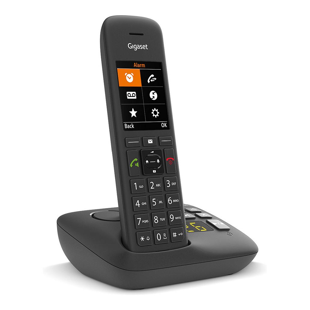 Telefon i Thjeshtë Gigaset C575A, DECT/GAP, 2.2" TFT, deri në 200 Kontakte, Hands-Free - Zezë