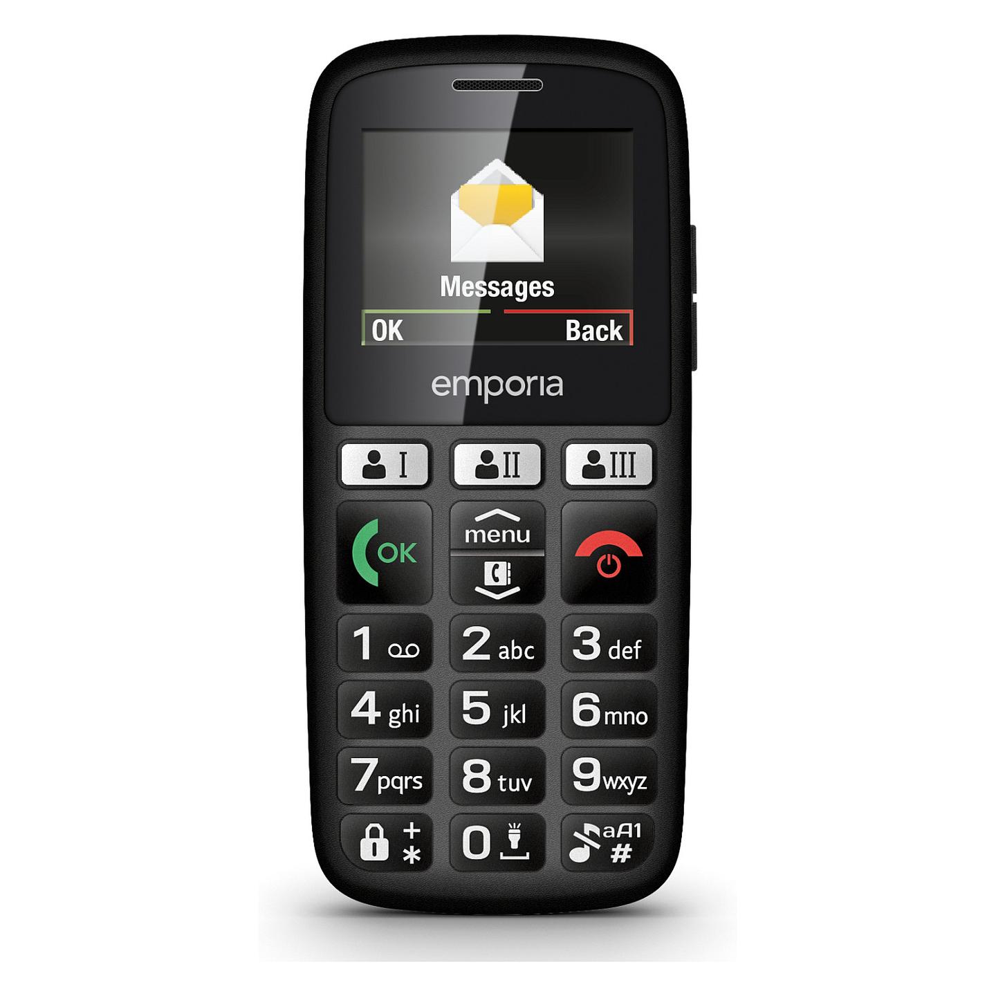 Telefon i thjeshtë Emporia emporiaHAPPY / 2G / 1.81" / 800mAh - Zezë - 5