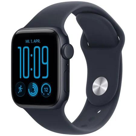 Apple Watch SE 3, 44mm, GPS + Cellular, Midnight Aluminium, Navy Blue Sport Band - M/L