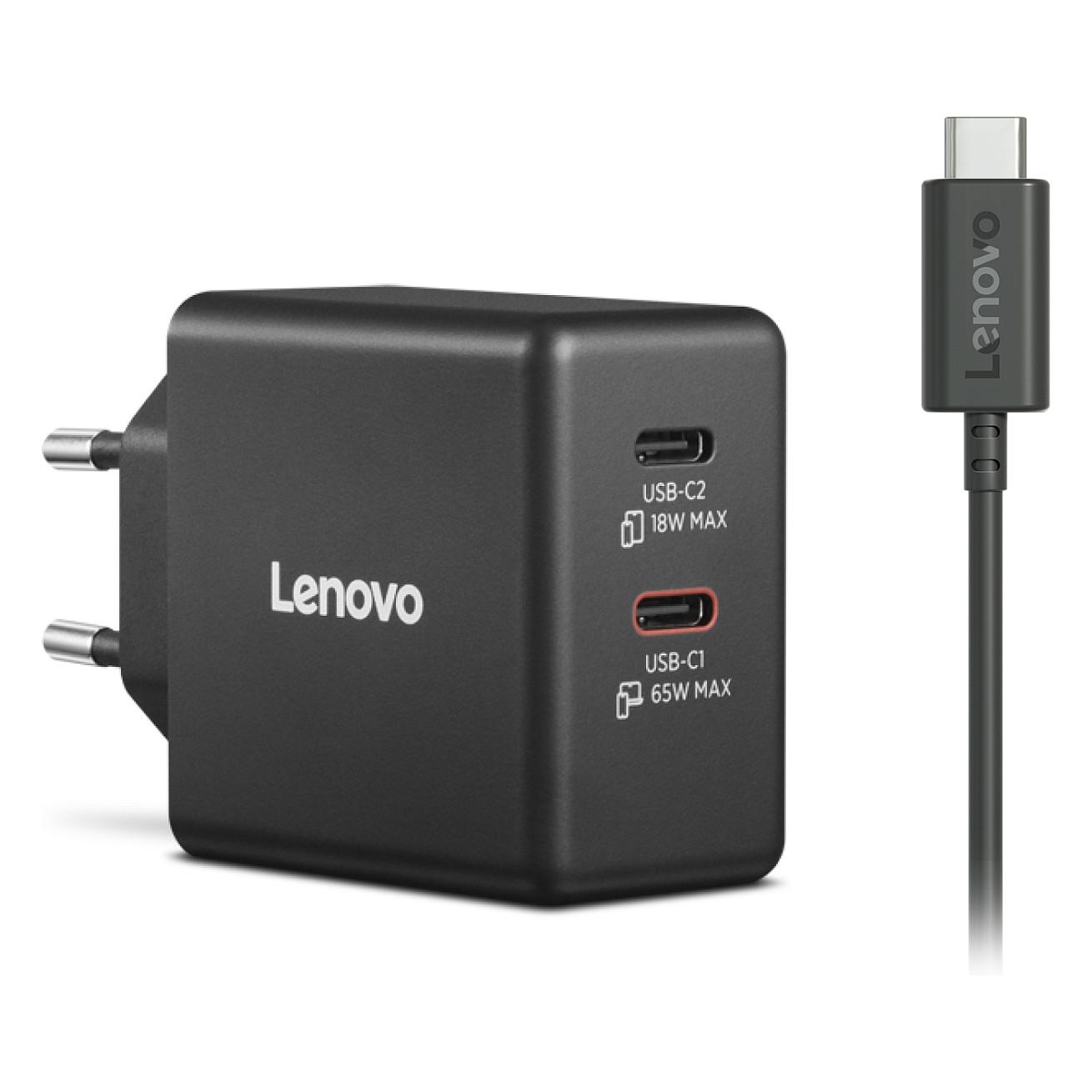 Adapter për Pajisje Lenovo Dual USB-C 65W GaN / 65W / USB Type-C / AC - Zezë - 3