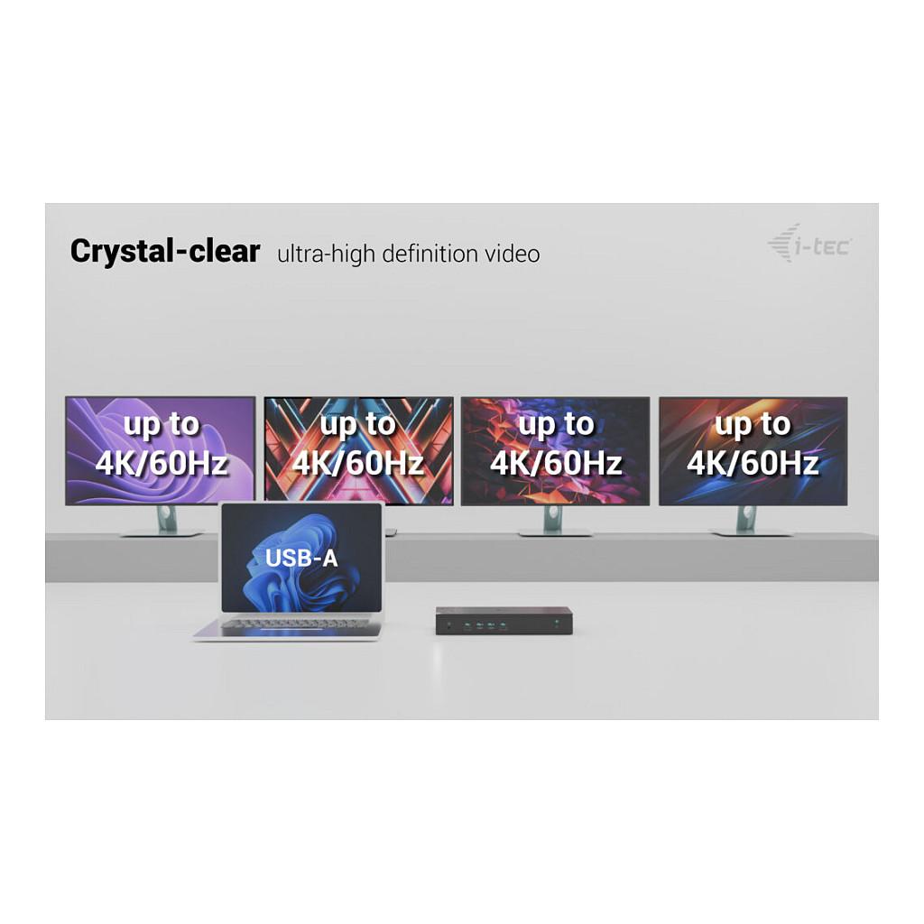 Docking Station i-tec CA5MONITORDOCKPD, 5x Monitor, 4K/60Hz, 2x HDMI, 2x DisplayPort, PD 100W, USB, 2.5GbE LAN - Zezë - 9