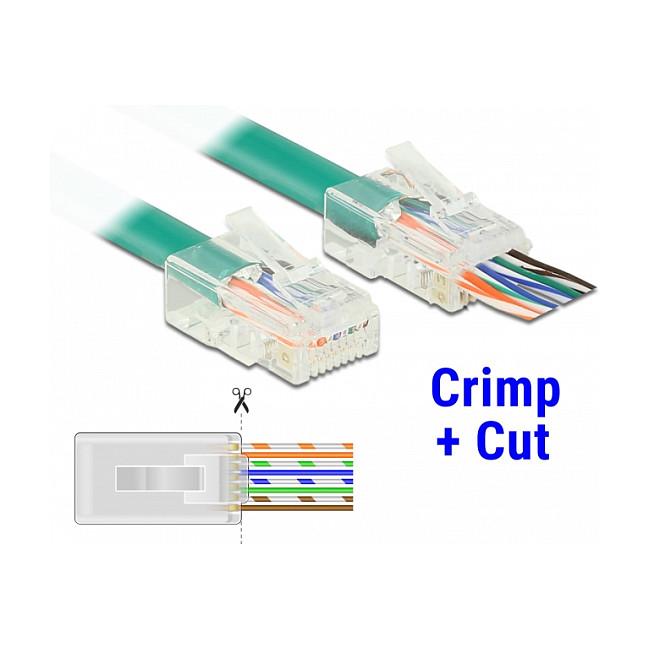 Konektor për Kabllo Rrjeti DeLOCK 86451, Cat 5e, RJ-45 Mashkull, UTP, Crimp+Cut, 20 copë - Transparent - 2