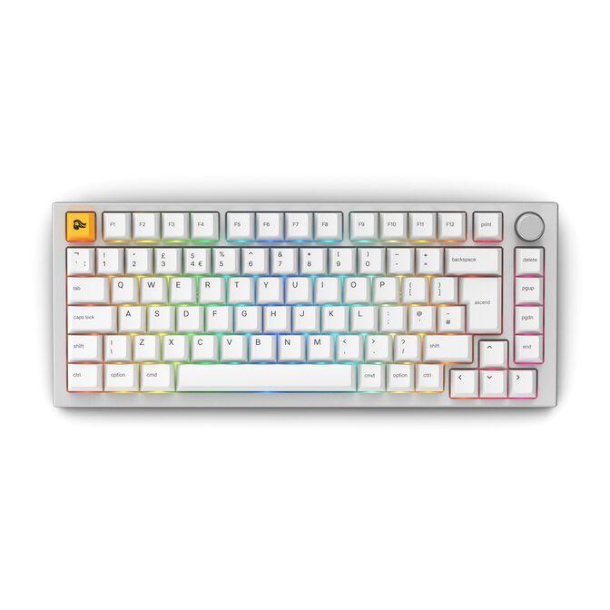 Tastierë Gaming Glorious GMMK Pro / USB-C / Mekanike Glorious Fox / 75% / ISO / German / RGB - Bardhë - 2