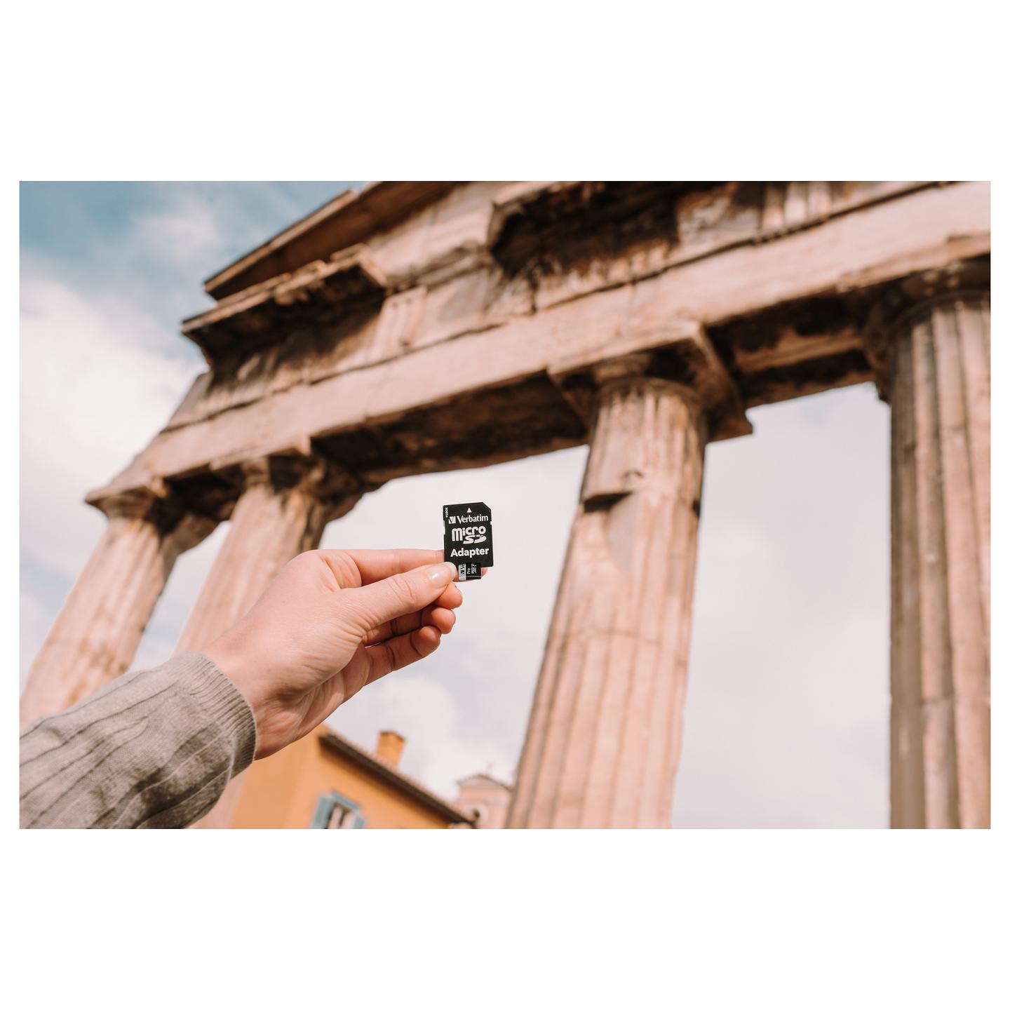 Kartë Memorie microSDXC Verbatim Pro, 256GB, Class 10, UHS-I, U3, V30, A2, me Adapter SD - Zezë - 3