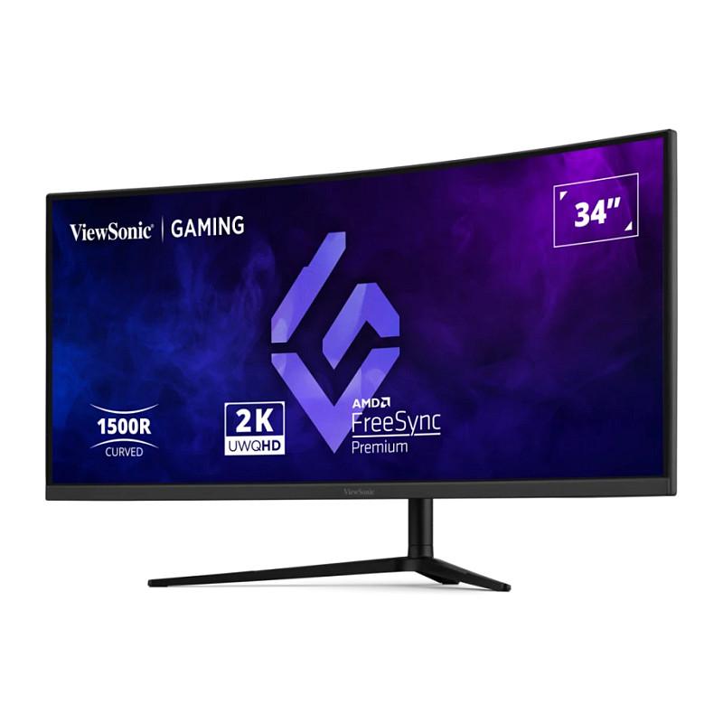 Monitor Gaming ViewSonic VX3418C-2K, 34", UWQHD VA Curved, 180Hz, 1ms, HDR10, HDMI + DisplayPort - Zezë - 3