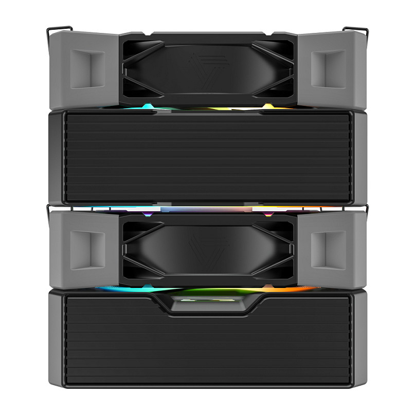 Ftohës për Procesor Montech NX600 ARGB / Dual-Tower / 2x120mm / 6 Heat Pipes / ARGB - Zezë - 6