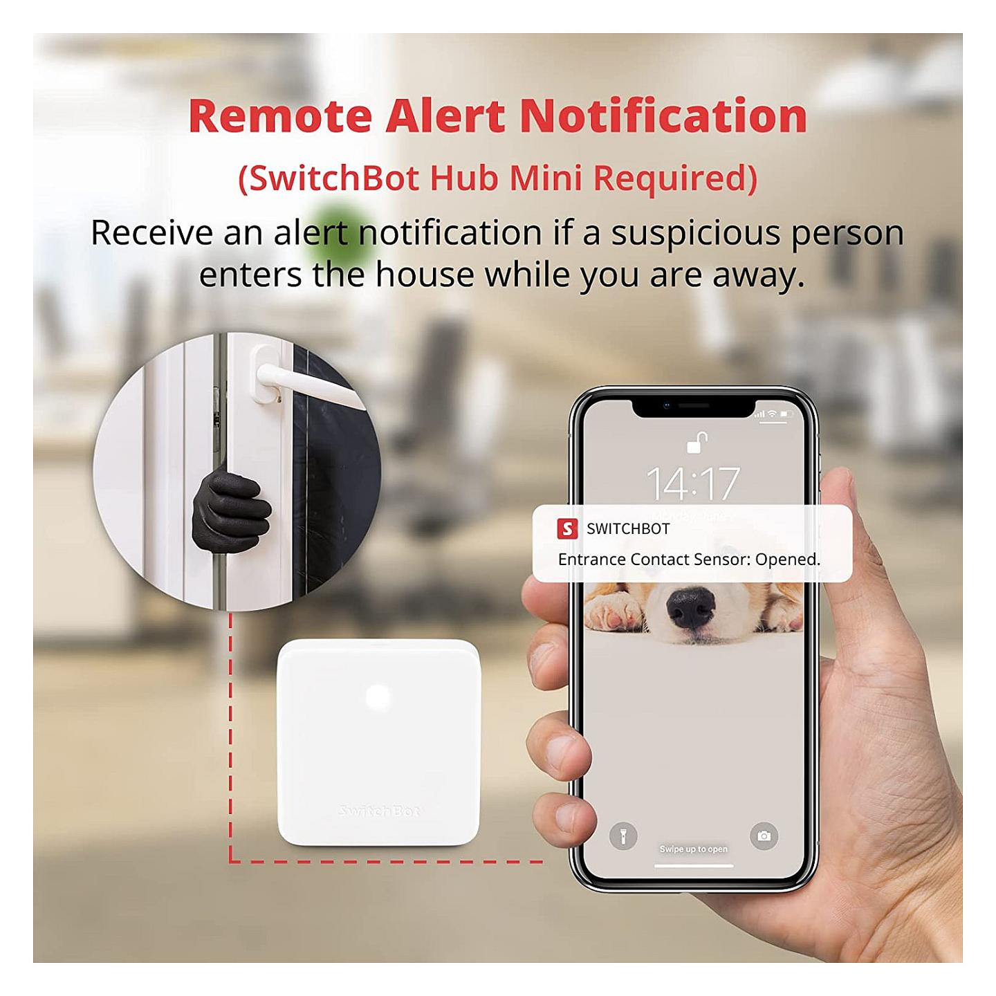Sensor për Dyer dhe Dritare SwitchBot W1201500, Bluetooth 4.2, Sensor Lëvizjeje dhe Ndriçimi, 2 × AAA - Bardhë - 5