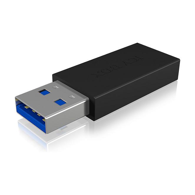 Adapter ICY BOX IB-CB015 / USB-A Mashkull → USB-C Femër / USB 3.1 Gen 2 / 10 Gbit/s - Zezë - 2