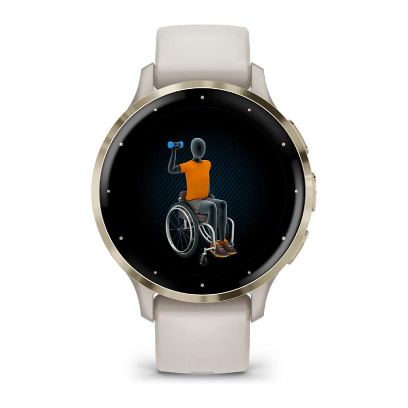 Orë e Mençur Garmin Venu 3S, AMOLED, GPS, Garmin Pay - Krem/Ari - 6