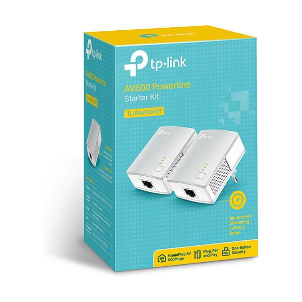 Power-LAN TP-Link TL-PA4010KIT, 500Mbps, HomePlug AV, 1× Fast Ethernet 10/100Mbps, 128-bit AES, Plug & Play - Bardhë - 2