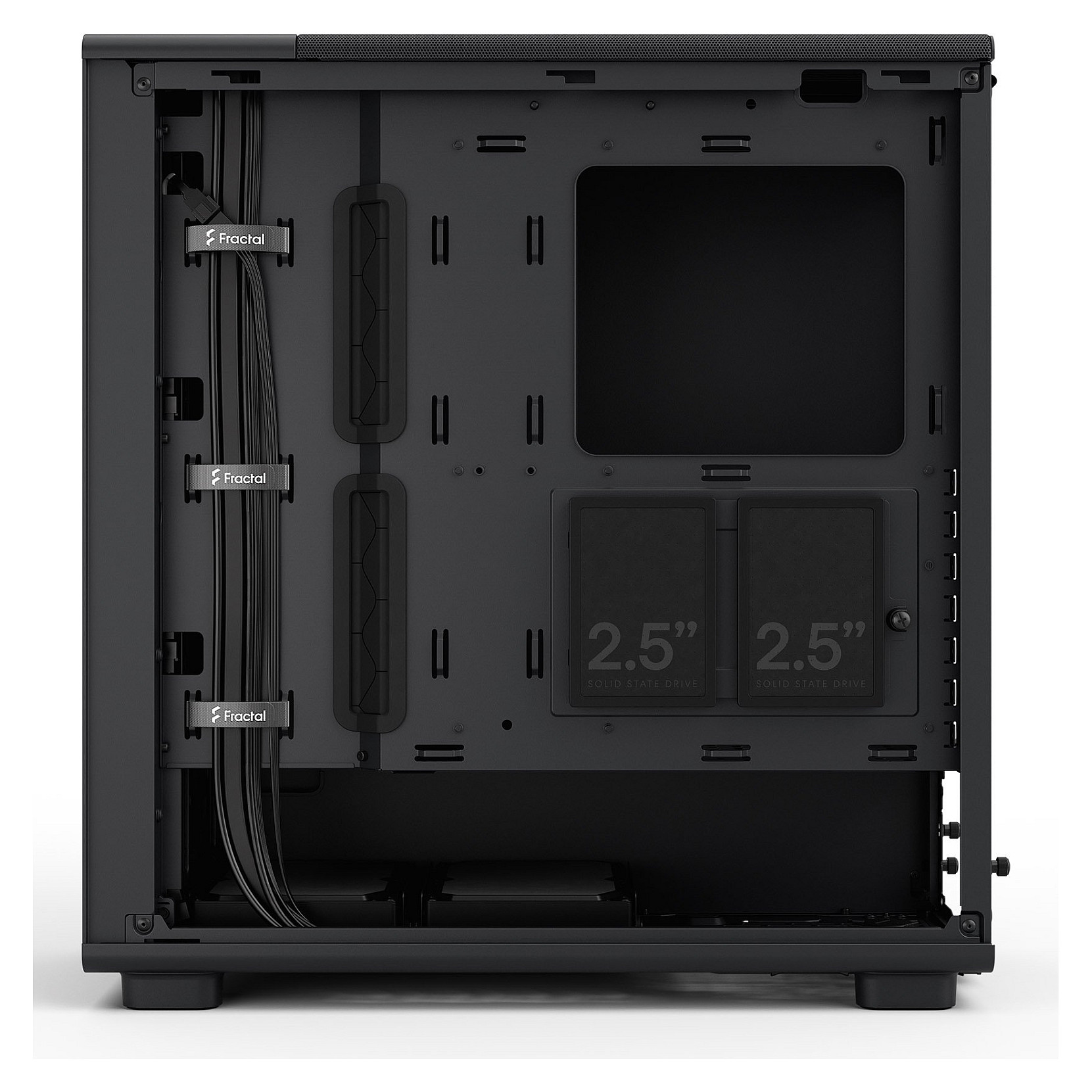 Kasë PC Fractal Design Epoch Black Solid / Midi Tower / 3x 120mm Fan / ATX / SSD 2.5" - Zezë - 15