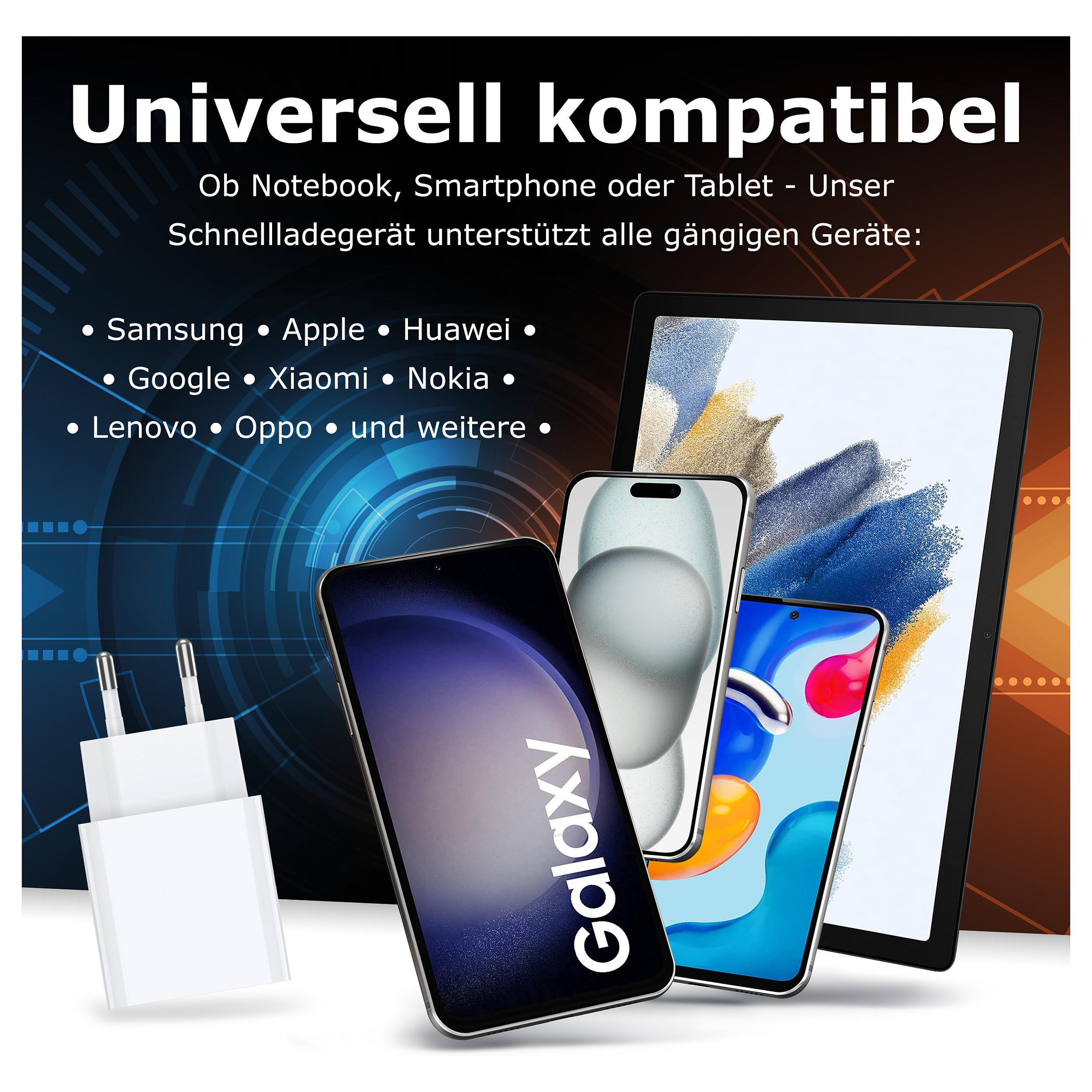 Karikues PEDEA Dual Mini / USB-C, USB-A / PD / 30W – Bardhë - 3