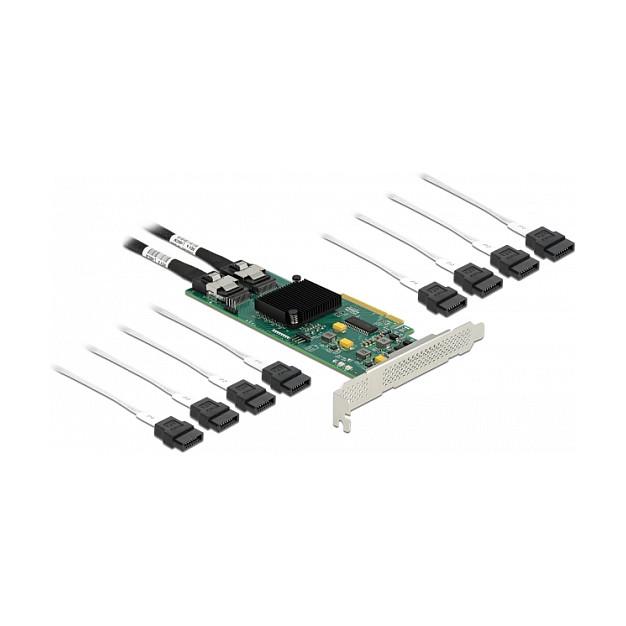 Kartë Zgjerimi Delock 90061, PCI Express 2.0 x8, 8x SATA 6Gbps, LSI SAS2008, 2x SFF-8087, Low Profile