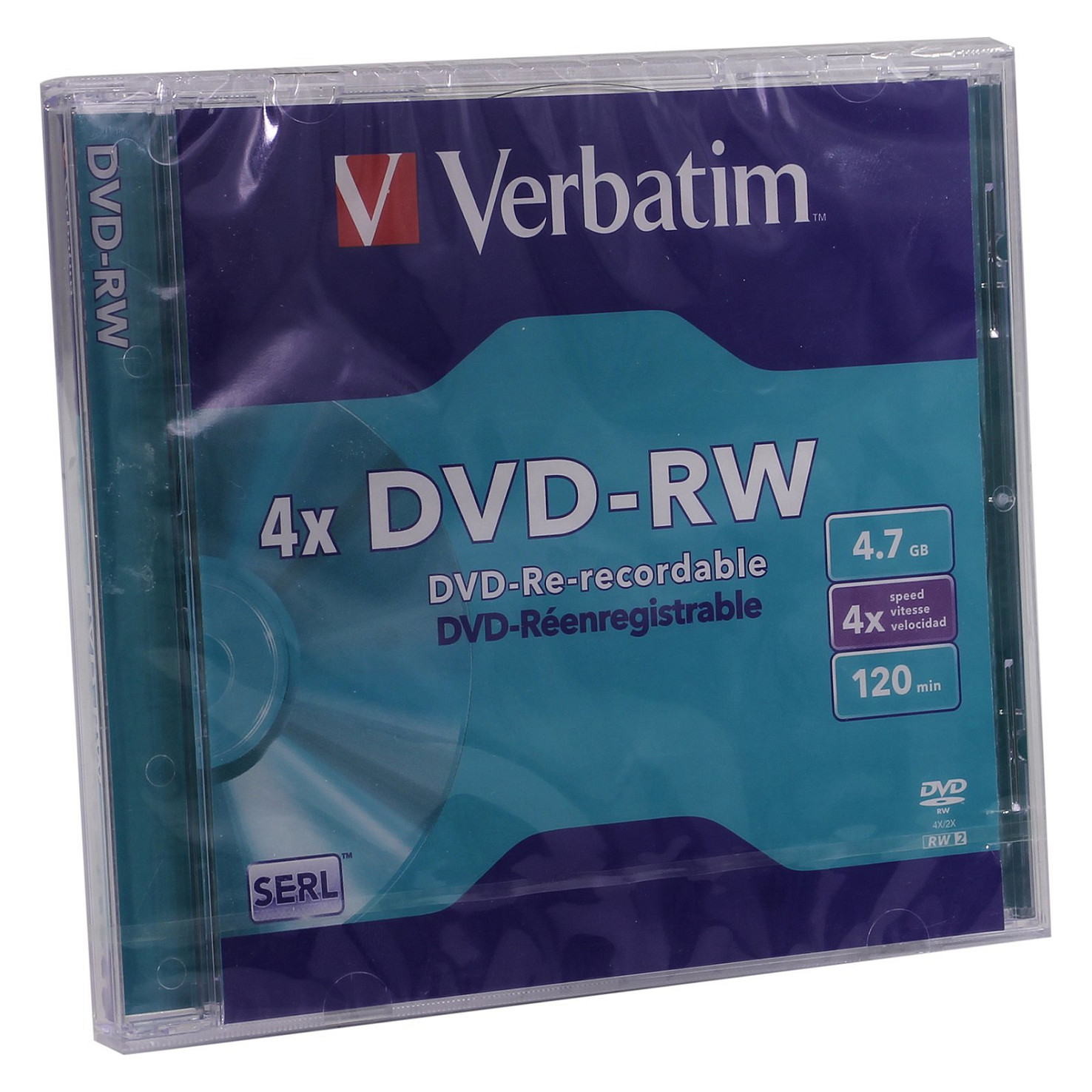 DVD-RW Verbatim / 4x Speed / 5 pcs / Matt Silver / Jewel Case - 2