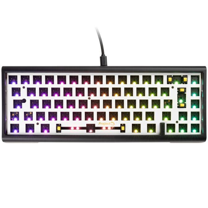 Tastierë Gaming Ducky Tinker65 Barebone 65% / Mekanike / Hot-Swap / Gasket Mount / RGB / USB-C / 1000Hz - Zezë - 2