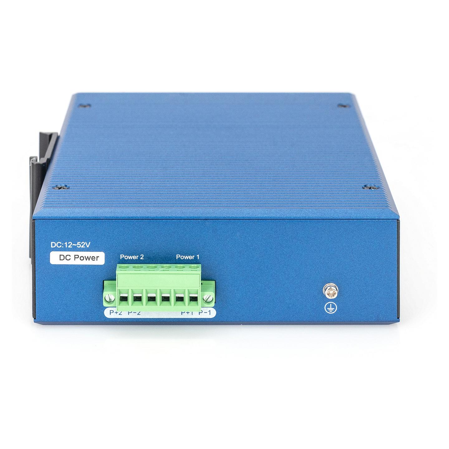 Switch Industrial DIGITUS DN-651129, 16x Gigabit Ethernet RJ45, IP40, DIN-Rail - Blu - 4