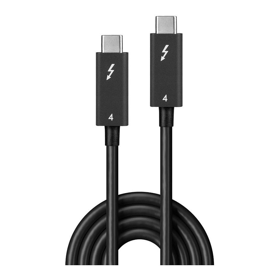 Kabllo Thunderbolt 4 LINDY 31121, USB-C në USB-C, 40 Gbps, 100 W, 2 m - Zezë - 2
