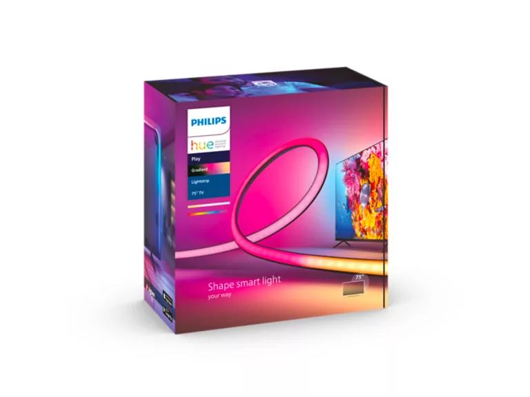 Drita për TV Philips Hue Play Gradient Lightstrip, 75", 3m, 20W, 2000–6500K, 1200lm - Zezë - 5