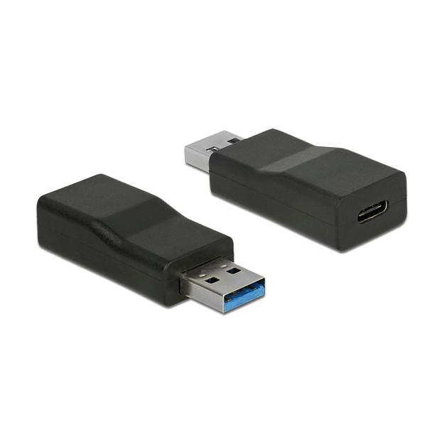 Adapter USB DeLOCK 65696, USB-A Mashkull nĂ« USB-C FemĂ«r, 10 Gbps â ZezĂ«
