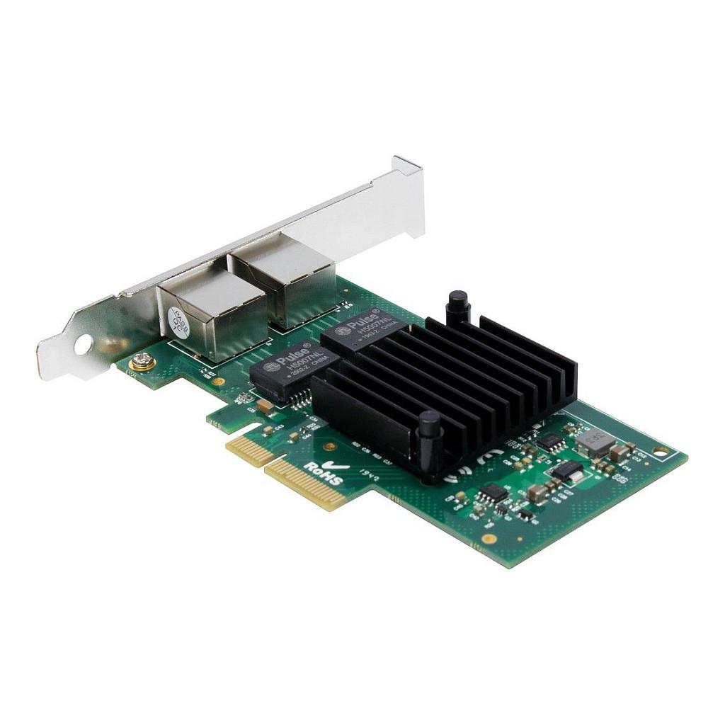 Karta të Rrjetit Inter-Tech Argus ST-727, PCI Express 2.0 x4, 2x Gigabit LAN RJ45, 10/100/1000Mbps, Intel i350, Low Profile - 2