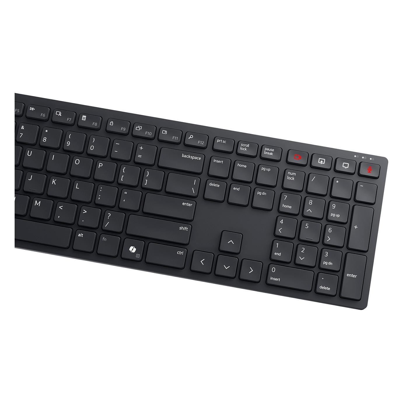 Tastierë me kabllo Dell Pro Silent KB525C, USB-C, USB-A, 15 Butona – Zezë - 3