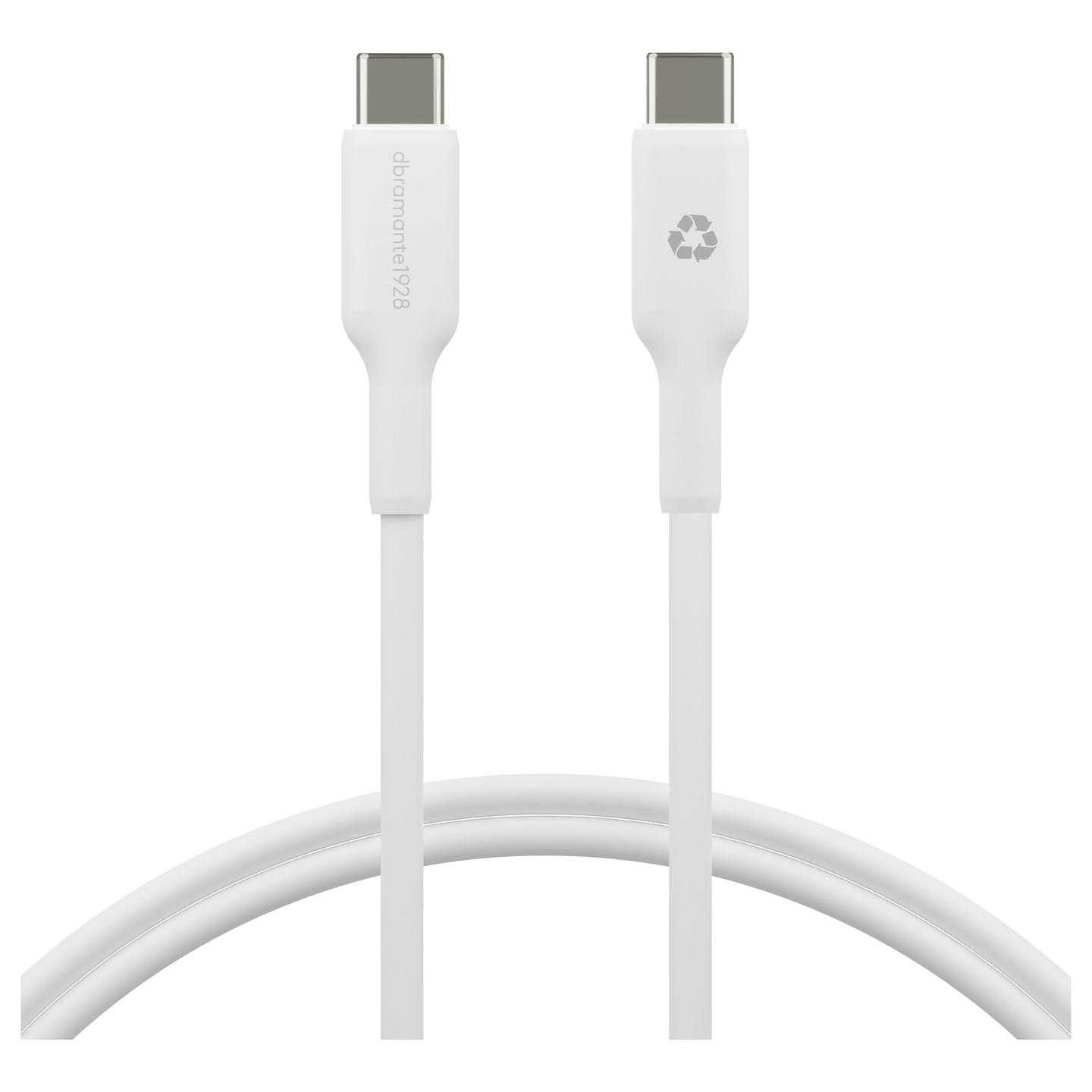 Kabllo USB dbramante1928 Re-charge CB10CCWH4356, USB-C në USB-C, 1m, 60W - Bardhë - 2
