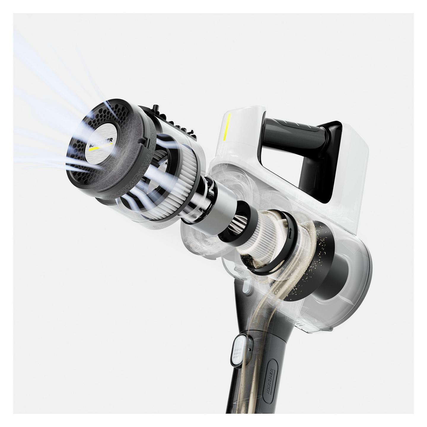 Fshesë me Vakum Kärcher VCS 3 Nano / 2.5Ah / 600ml / HEPA / Auto-Sense / Clean Control / LED / 50min / USB-C – Bardhë/Zezë - 2