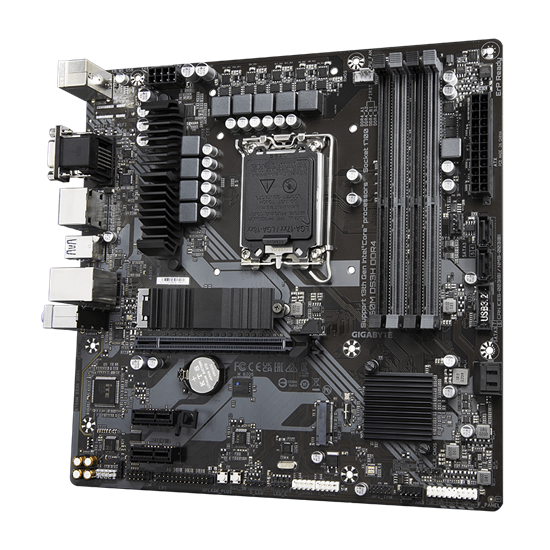 Pllakë Amë Gigabyte B760M DS3H / LGA1700 / B760 / DDR5 / mATX / 2×DP / HDMI / VGA / 2.5GbE LAN - 3