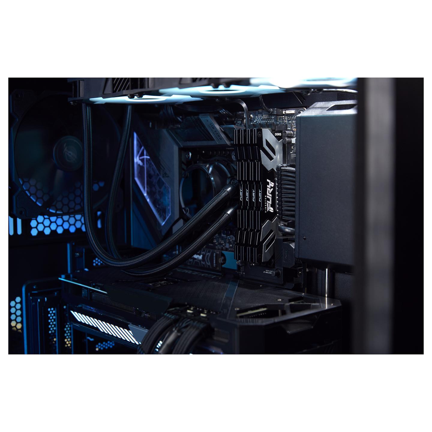 RAM Memorie DDR5 Kingston FURY Renegade / 96GB / 2x48GB / DIMM / 6400MT/s / CL32 / XMP - Argjend/Zezë - 14