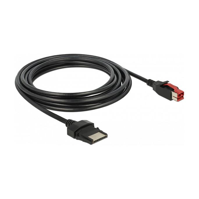 Kabllo për Furnizim me Energji DeLOCK 85480, PoweredUSB 24V në 8-pin, 4m, 480Mbps - Zezë - 3