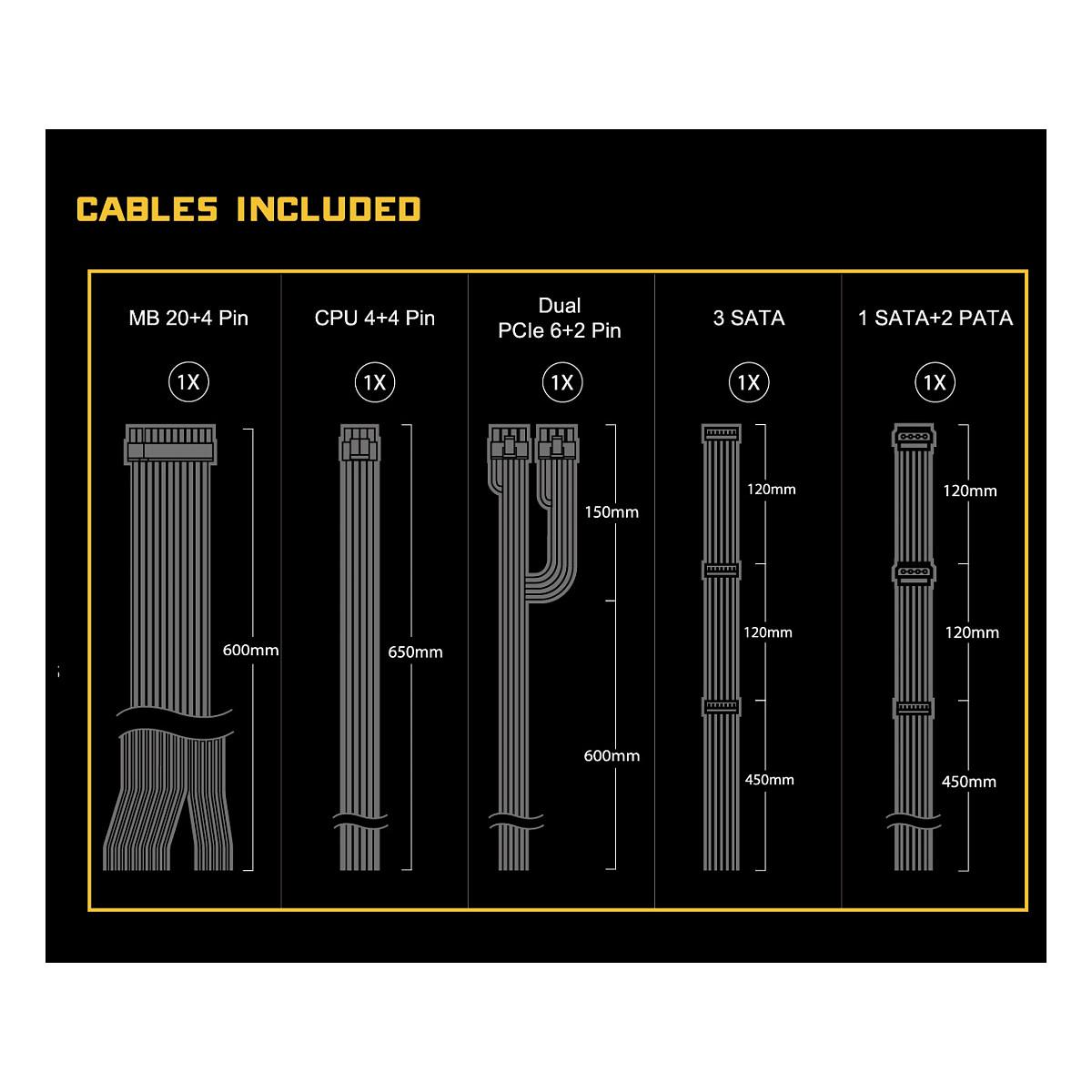 Furnizues Energjie ASRock Challenger CL-650G, 650W, 80 PLUS Gold, ATX, Non-Modular – Zezë - 4