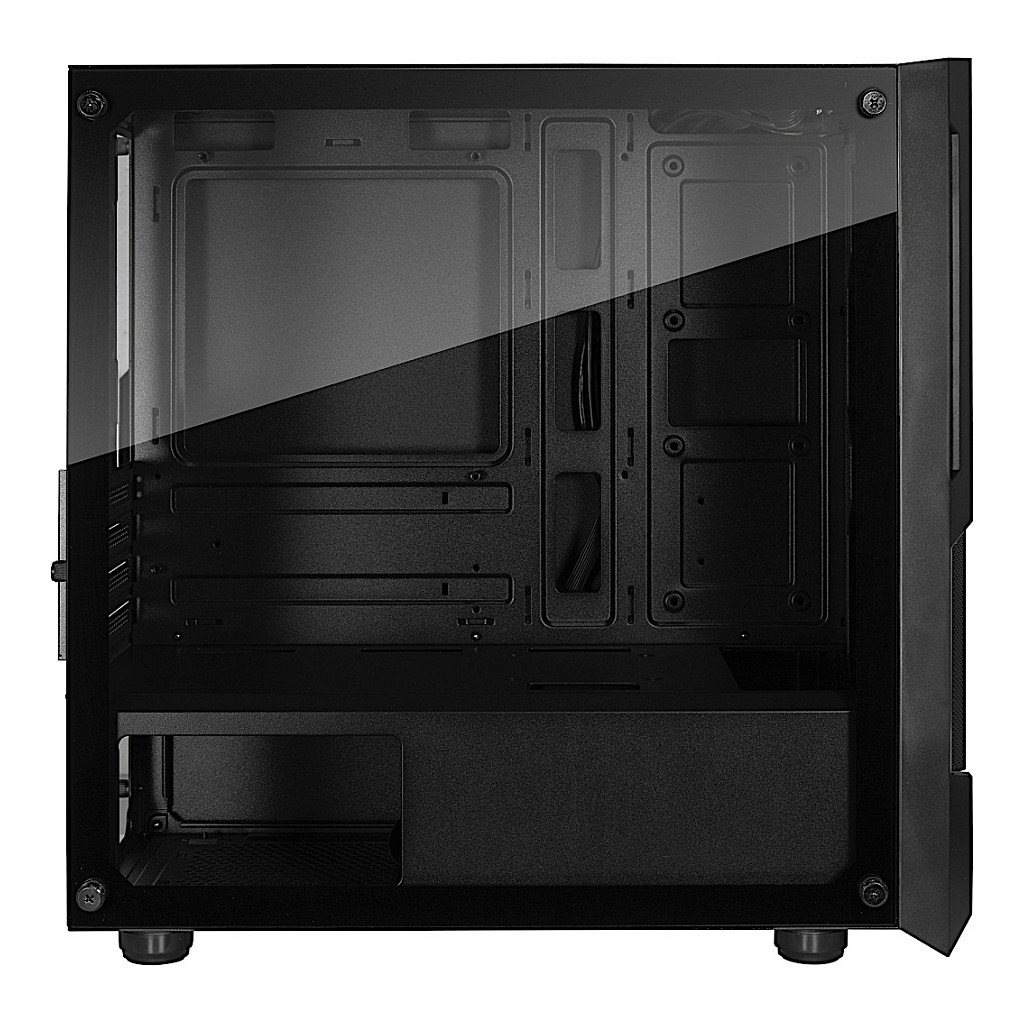 Kasë PC Inter-Tech SM-007 Enforcer / Mini Tower / Micro-ATX / Mini-ITX / 2x 120/140mm Fan Support / 3x 2.5" + 1x 3.5" Bay / Tempered Glass - Zezë - 6