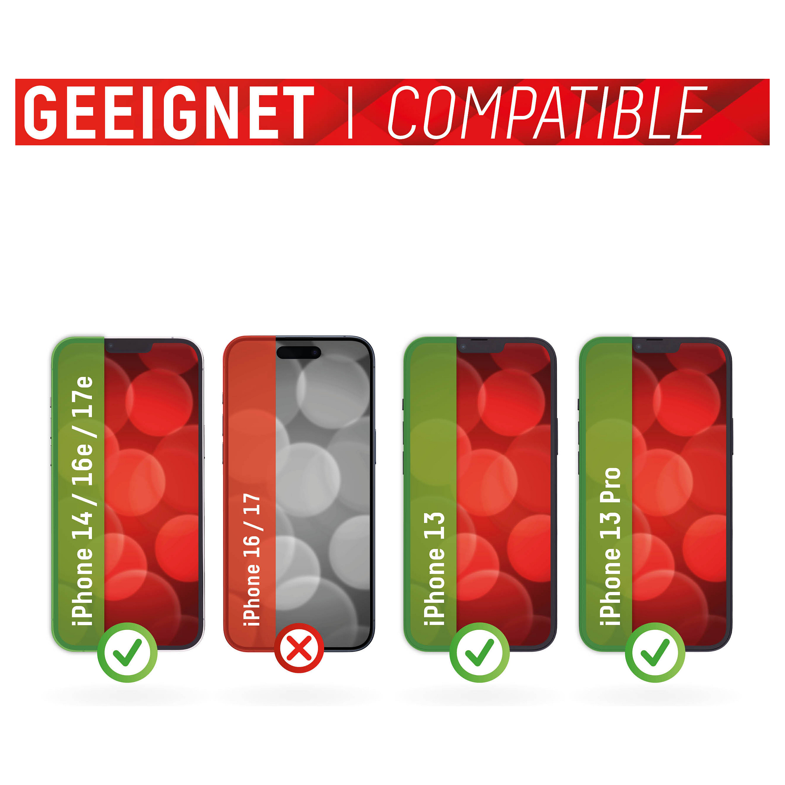 Mbrojtëse për ekran Displex / Apple iPhone 13 / 13 Pro / 14 / 16e / 17e / Xham Tempered Glass 10H Privacy - Transparente - 8